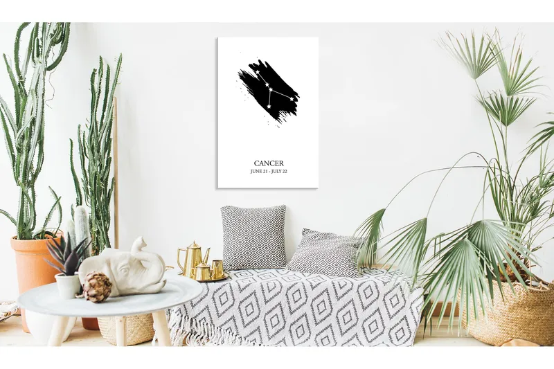 Taulu Zodiac Signs: Cancer (1 Part) Vertical 40x60, Artgeist sp. z o. o.