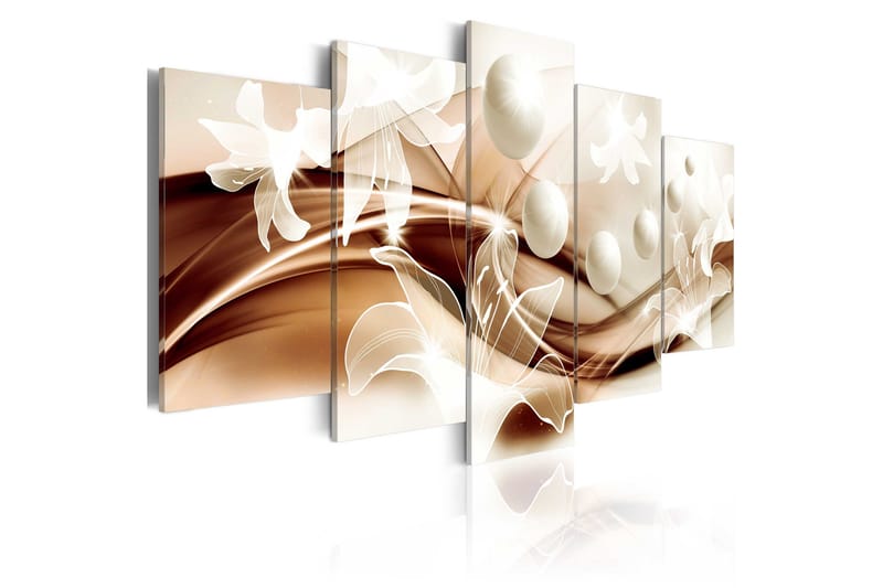 Taulu Pearl Lilies In Bronze 200x100, Artgeist sp. z o. o.