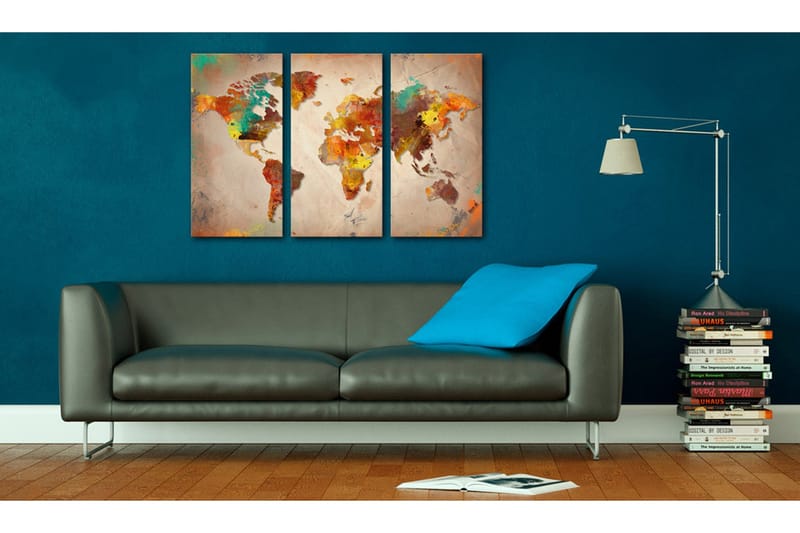 Taulu Painted World Triptych 60x40 - Artgeist sp. z o. o. - Sisustustuotteet - Taulu & taide - Canvas-taulu