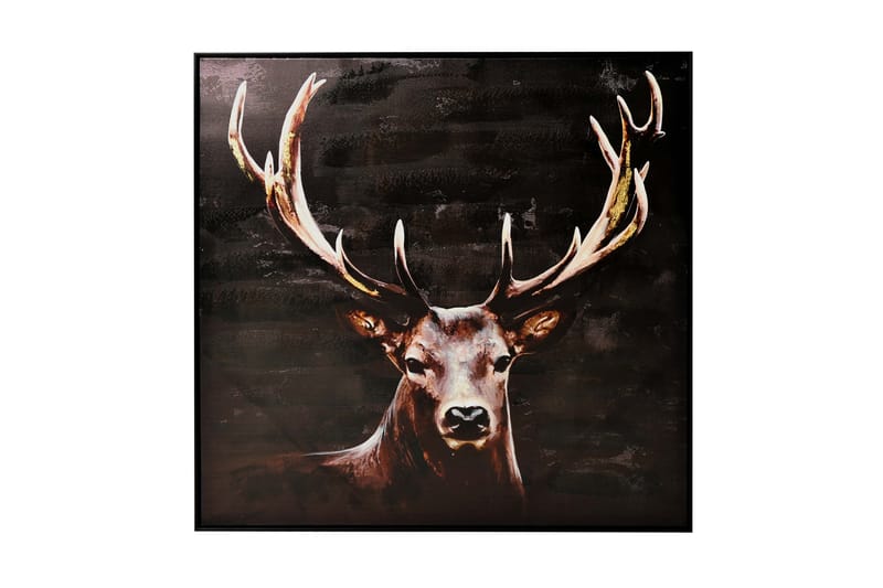 Taulu Peura - 100x100 cm ruskea/musta - Sisustustuotteet - Taulu & taide - Canvas-taulu