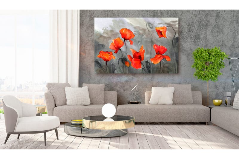 Taulu Poppies (Watercolour) 120x80 - Artgeist sp. z o. o. - Sisustustuotteet - Taulu & taide - Canvas-taulu