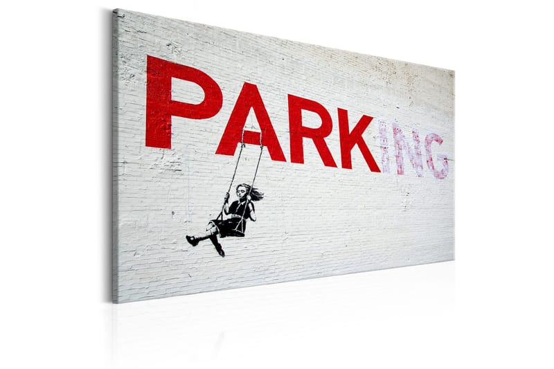 Taulu Parking Girl Swing by Banksy 120x80, Artgeist sp. z o. o.