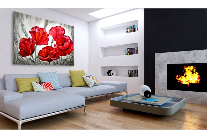 Taulu Poppies in Wheat 120x80, Artgeist sp. z o. o.