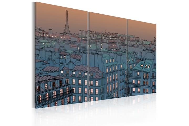 Taulu Paris The City Goes To Sleep 60x40 - Artgeist sp. z o. o. - Canvas-taulu - Seinäkoristeet