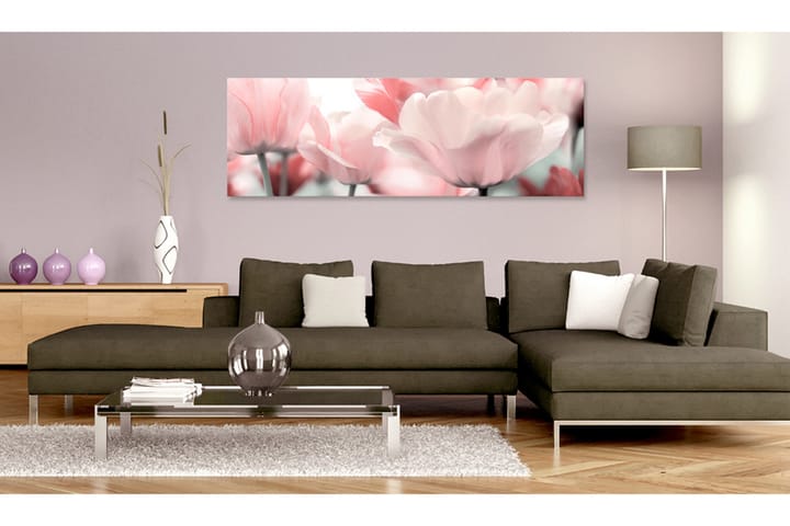 Taulu Pink Tulips 150x50 - Artgeist sp. z o. o. - Canvas-taulu - Seinäkoristeet