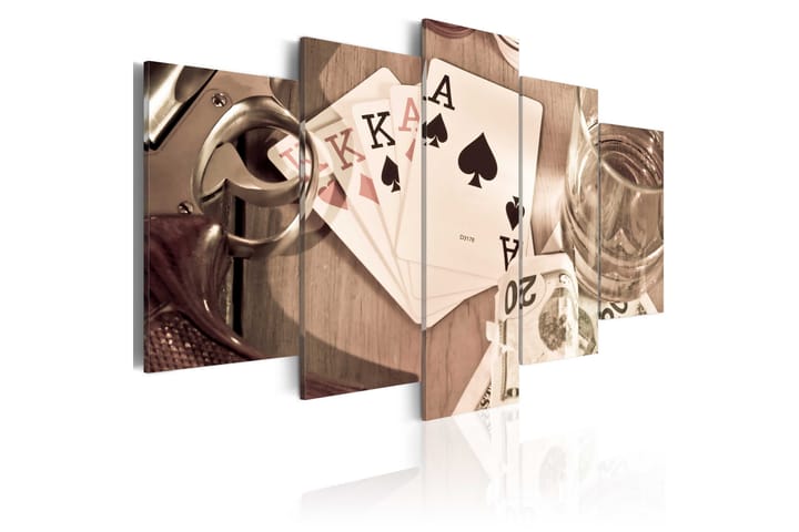 Taulu Poker Night Sepia 100x50 - Artgeist sp. z o. o. - Canvas-taulu - Seinäkoristeet