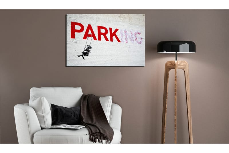 Taulu Parking Girl Swing by Banksy 120x80 - Artgeist sp. z o. o. - Sisustustuotteet - Taulu & taide - Canvas-taulu