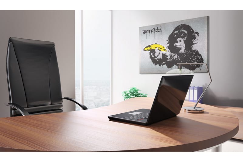 Taulu Pysähdy tai apina ampuu! (Banksy) 120x80 - Artgeist sp. z o. o. - Sisustustuotteet - Taulu & taide - Canvas-taulu