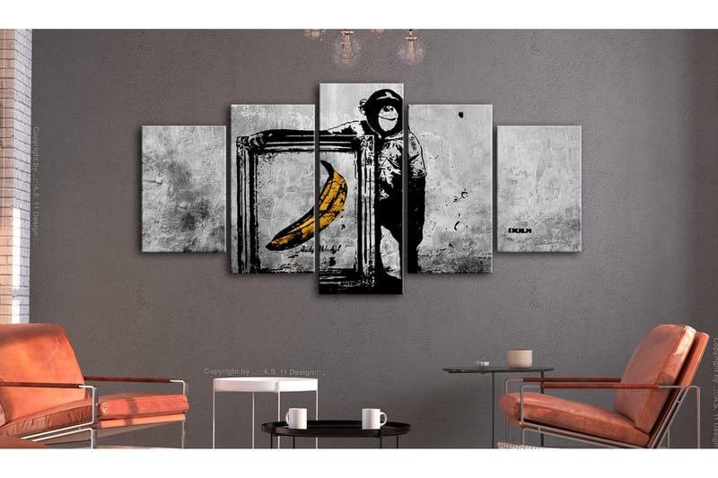 Taulu Proud Monkey 5 Parts Wide 200x100 - Artgeist sp. z o. o. - Sisustustuotteet - Taulu & taide - Canvas-taulu