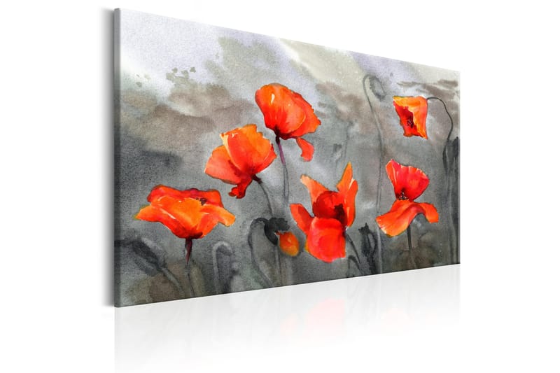 Taulu Poppies (Watercolour) 120x80 - Artgeist sp. z o. o. - Sisustustuotteet - Taulu & taide - Canvas-taulu
