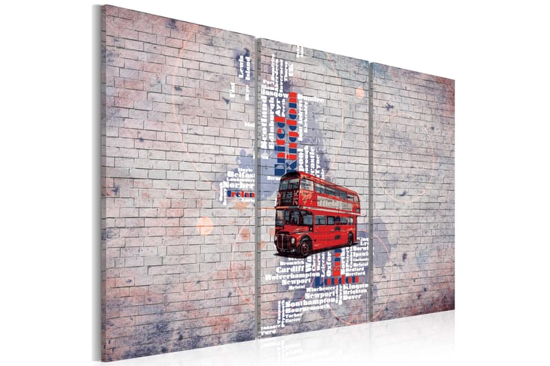 Taulu Pyöreä Suuribritannien Av Routemaster Triptych 120x80, Artgeist sp. z o. o.