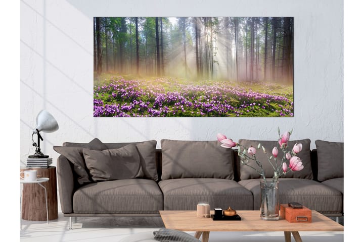 Taulu Purple Meadow (1 Part) Wide 120x60 - Artgeist sp. z o. o. - Canvas-taulu - Seinäkoristeet