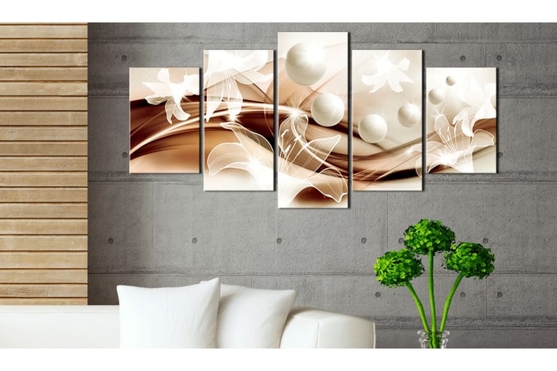 Taulu Pearl Lilies In Bronze 100x50 - Artgeist sp. z o. o. - Sisustustuotteet - Taulu & taide - Canvas-taulu