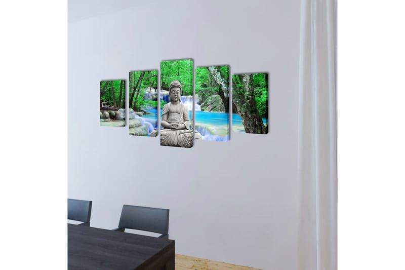 Taulusarja Buddha 200 x 100 cm - Monivärinen - Sisustustuotteet - Taulu & taide - Canvas-taulu