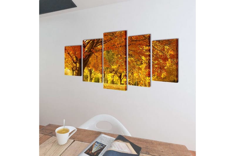 Taulusarja Vaahtera 200 x 100 cm - Monivärinen - Sisustustuotteet - Taulu & taide - Canvas-taulu