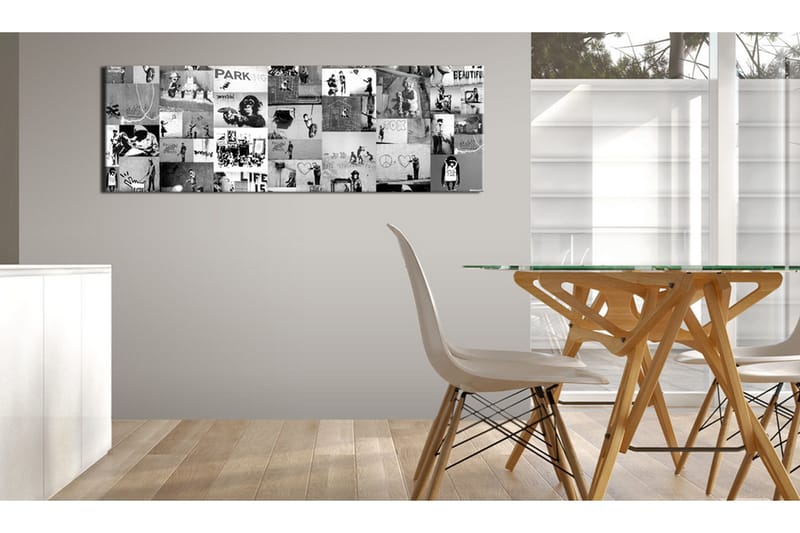 Tavla Banksy: Graffiti Collage II 135x45 - Sisustustuotteet - Taulu & taide - Canvas-taulu