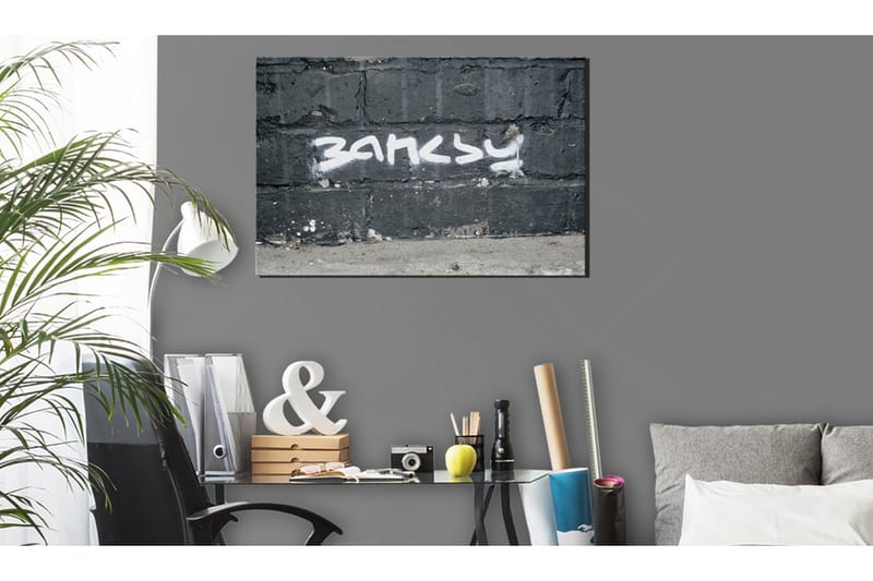 Tavla Banksy Signature 120x80 cm - Sisustustuotteet - Taulu & taide - Canvas-taulu