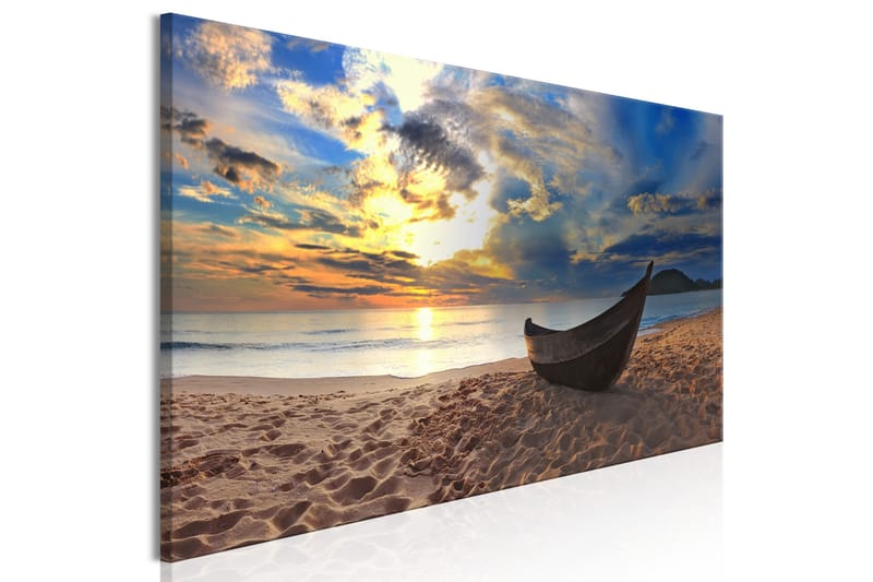 Tavla Boat on the Beach (1 Part) Narrow 135x45 - Sisustustuotteet - Taulu & taide - Canvas-taulu