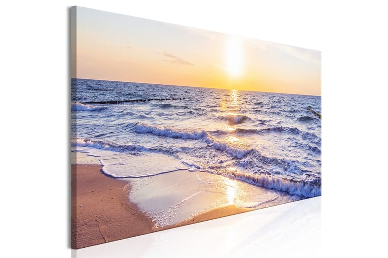 Tavla Calm Waves (1 Part) Narrow Brown 120x40 - Sisustustuotteet - Taulu & taide - Canvas-taulu