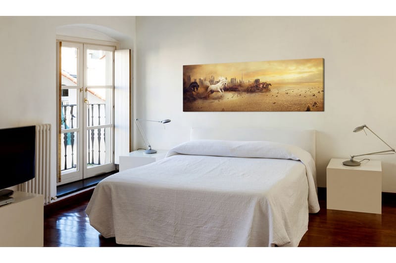 Tavla City Of Stallions 135x45 cm - Sisustustuotteet - Taulu & taide - Canvas-taulu
