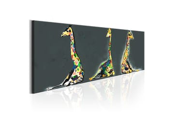 Tavla Colourful Giraffes 135x45 - Sisustustuotteet - Taulu & taide - Canvas-taulu