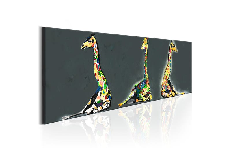 Tavla Colourful Giraffes 135x45 - Sisustustuotteet - Taulu & taide - Canvas-taulu