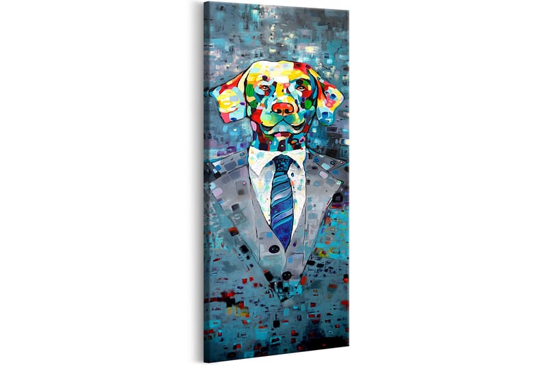 Tavla Dog in a Suit 45x135 - Sisustustuotteet - Taulu & taide - Canvas-taulu