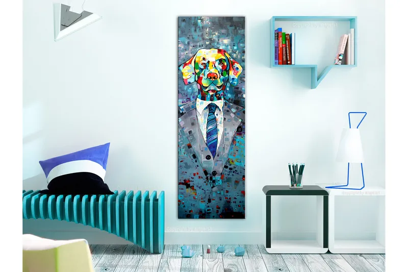 Tavla Dog in a Suit 45x135, undefined