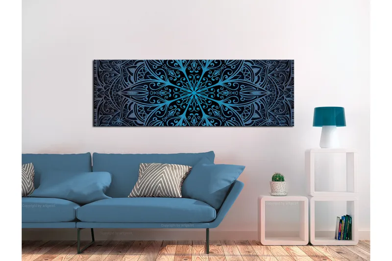 Tavla Feathers (1 Part) Blue Narrow 150x50, undefined
