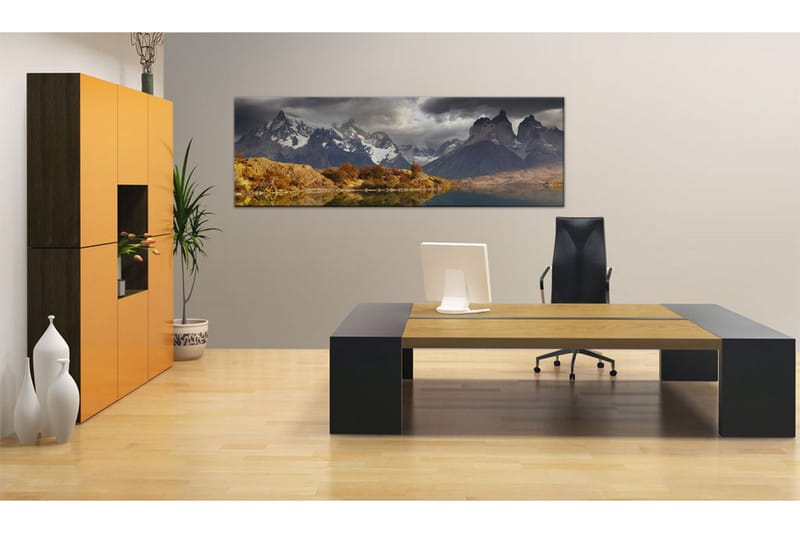 Tavla Mountain Landscape Before A Storm 135x45 cm - Sisustustuotteet - Taulu & taide - Canvas-taulu
