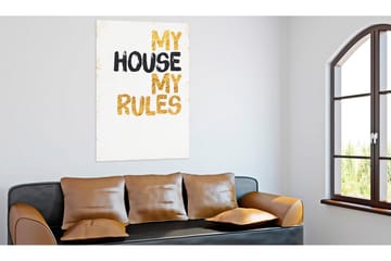 Tavla My Home: My house, my rules 80x120 VALUE_MISSING_1 - Sisustustuotteet - Taulu & taide - Canvas-taulu