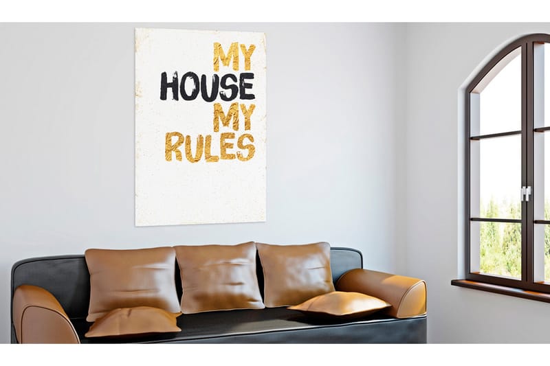 Tavla My Home: My house, my rules 80x120 VALUE_MISSING_1 - Sisustustuotteet - Taulu & taide - Canvas-taulu