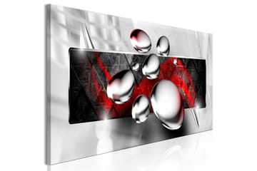 Tavla Shiny Stones (1 Part) Narrow Red 135x45 - Sisustustuotteet - Taulu & taide - Canvas-taulu