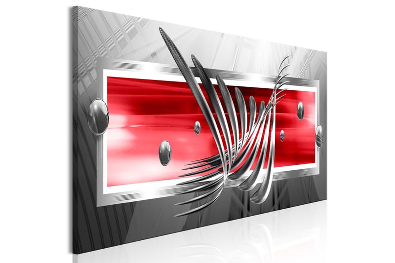 Tavla Silver Wings (1 Part) Narrow Red 120x40 - Sisustustuotteet - Taulu & taide - Canvas-taulu