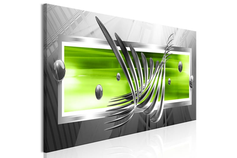 Tavla Silver Wings (1 Part) Narrow Green 150x50 - Sisustustuotteet - Taulu & taide - Canvas-taulu
