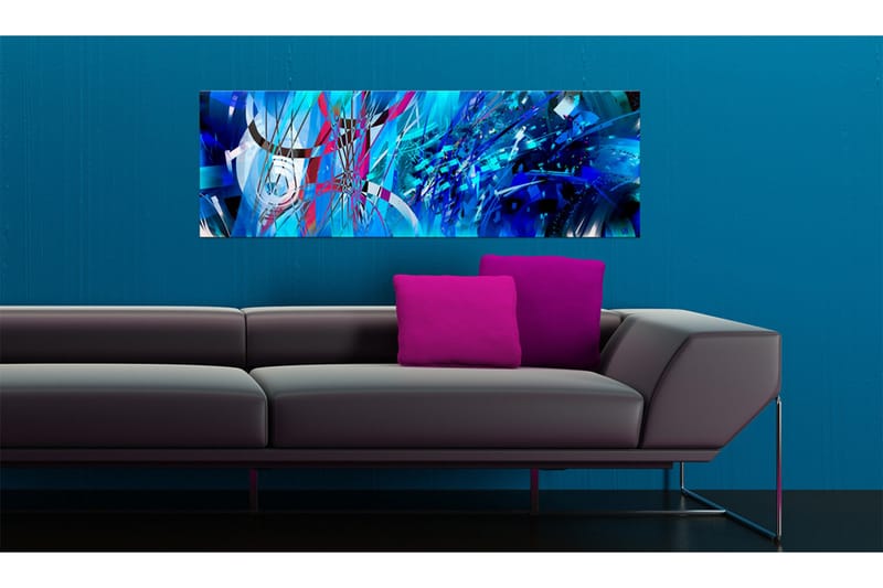 Tavla Turquoise Regn 135x45 cm - Sisustustuotteet - Taulu & taide - Canvas-taulu