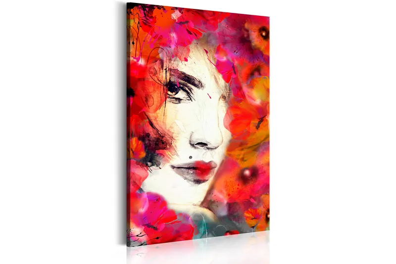 Tavla Woman In Poppies 80x120 cm, undefined