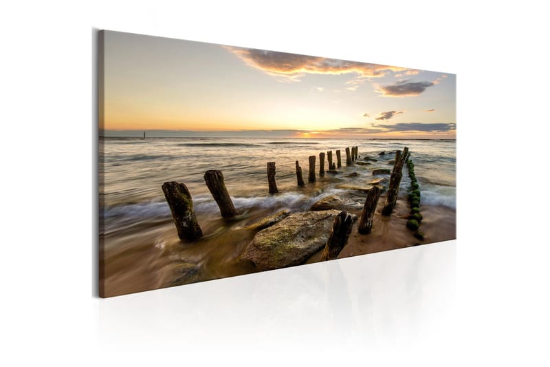 Tavla Wooden Breakwaters 120x40 - Sisustustuotteet - Taulu & taide - Canvas-taulu