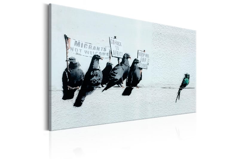 Tavla Protesting Birds by Banksy 90x60 - Sisustustuotteet - Taulu & taide - Canvas-taulu