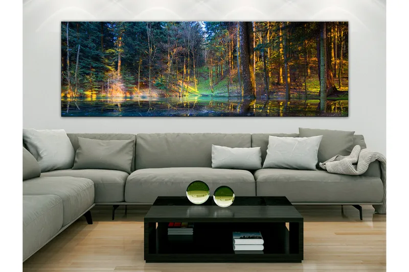 Tavla Pond in the Forest (1 Part) Narrow 135x45, undefined