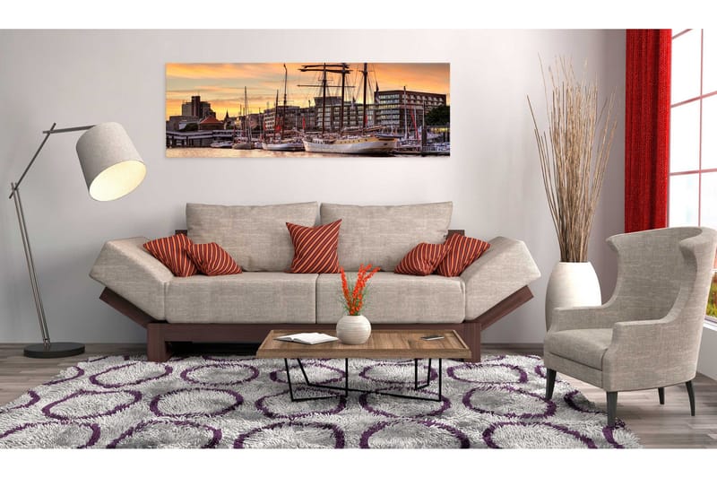 Tavla Port In Hamburg VALUE_MISSING_3 150x50 - Sisustustuotteet - Taulu & taide - Canvas-taulu