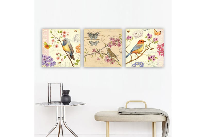 Decoratiivinen Canvas-taulu (3 osaa) 30x30 - Sisustustuotteet - Taulu & taide - Canvas-taulu