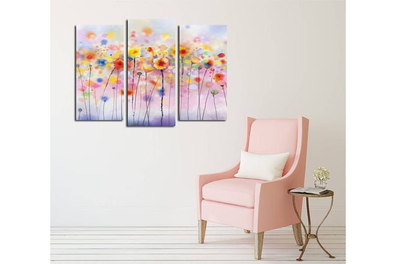 Decoratiivinen Canvas-taulu (3 osaa) 45x20 - Sisustustuotteet - Taulu & taide - Canvas-taulu