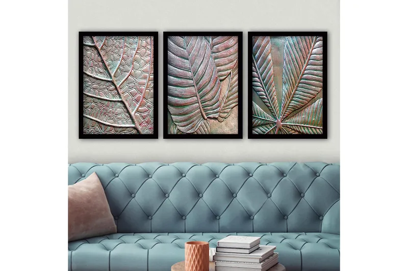 Decoratiivinen Kehystetty Taulu (3 osaa) 35x45, undefined