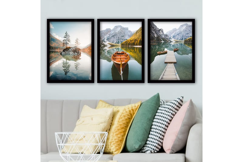Decoratiivinen Kehystetty Taulu (3 osaa) 35x45 - Sisustustuotteet - Taulu & taide - Canvas-taulu