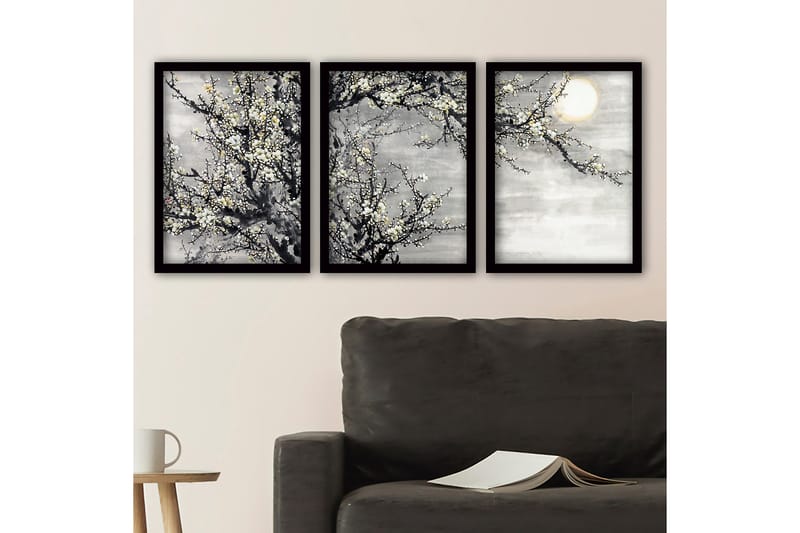 Decoratiivinen Kehystetty Taulu (3 osaa) 35x45 - Sisustustuotteet - Taulu & taide - Canvas-taulu