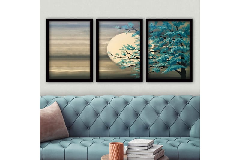 Decoratiivinen Kehystetty Taulu (3 osaa) 35x45 - Sisustustuotteet - Taulu & taide - Canvas-taulu