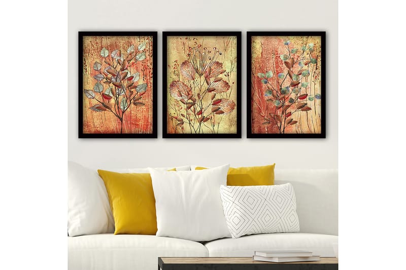Decoratiivinen Kehystetty Taulu (3 osaa) 35x45 - Sisustustuotteet - Taulu & taide - Canvas-taulu