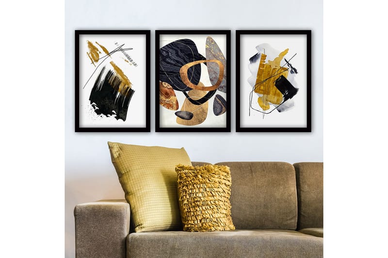 Decoratiivinen Kehystetty Taulu (3 osaa) 35x45 - Sisustustuotteet - Taulu & taide - Canvas-taulu