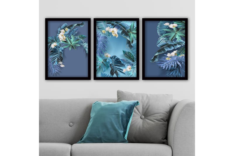 Decoratiivinen Kehystetty Taulu (3 osaa) 35x45 - Sisustustuotteet - Taulu & taide - Canvas-taulu